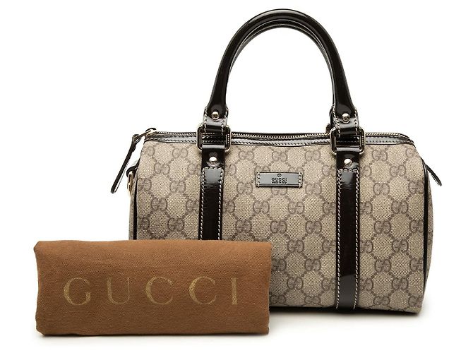 Borsa Boston Gucci Small GG Supreme Joy Beige - vista 7