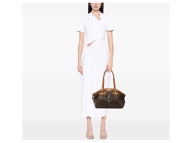 Borsa a tracolla Louis Vuitton Monogram Tivoli GM Marrone - vista 7