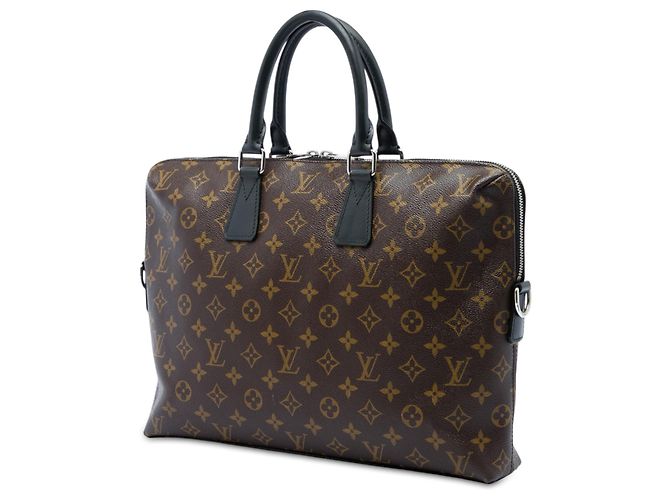 Borsa Business Porte Documents Jour Louis Vuitton Monogram Macassar Nera Nero - vista 2