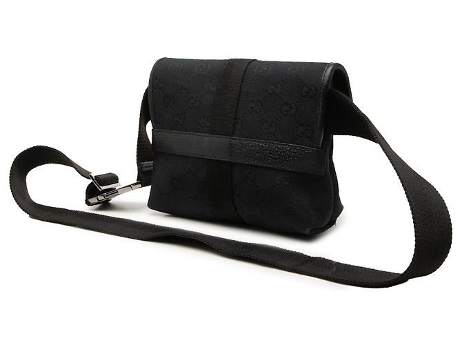 Borsa cintura Gucci GG Canvas nera Nero - vista 2