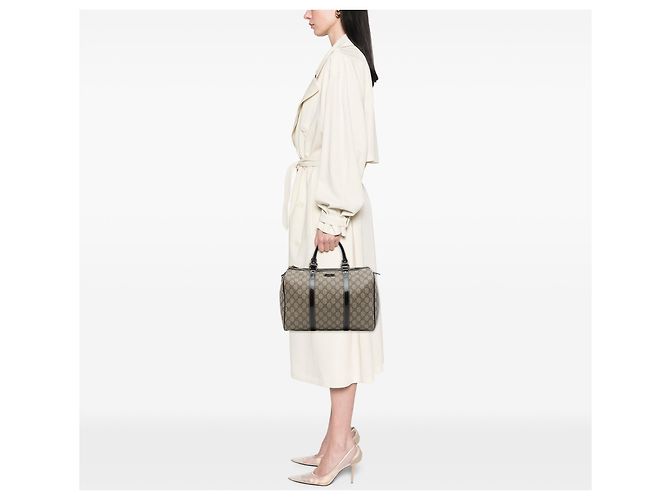 Borsa Boston Gucci Joy Medium GG Supreme Beige - vista 6