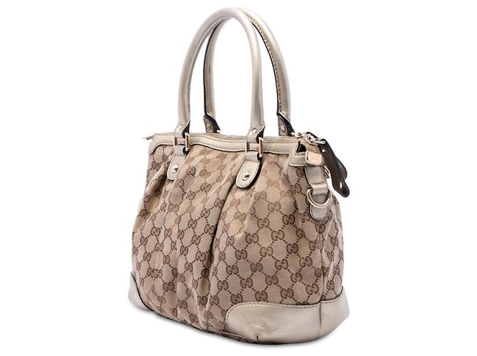 Borsa Satchel Gucci GG Canvas Sukey Beige - vista 2