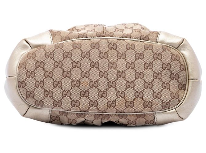 Borsa Satchel Gucci GG Canvas Sukey Beige - vista 3