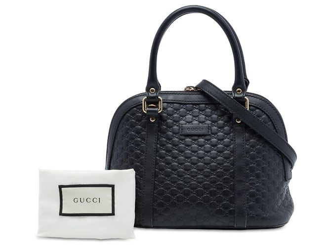Borsa Dome Mini Microguccissima Gucci Nera Nero - vista 8