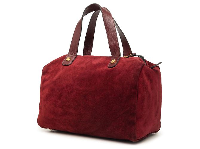 Borsa Boston Anagram LOEWE in camoscio rosso - vista 2