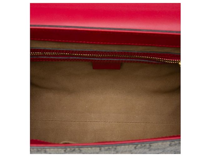 Padlock Borsa Satchel Gucci Small GG Supreme con Lucchetto Beige - vista 4