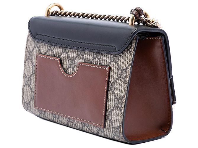 Borsa a Tracolla Gucci Small GG Supreme Padlock Nera Nero - vista 2
