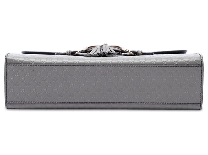 Borsa a tracolla Gucci Emily Medium Microguccissima Grigia Grigio - vista 3