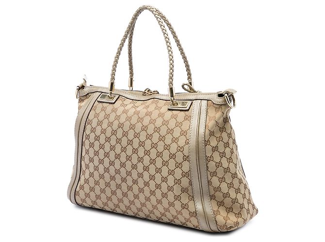 Borsa Satchel Gucci GG Canvas Bella Oro D'oro - vista 2