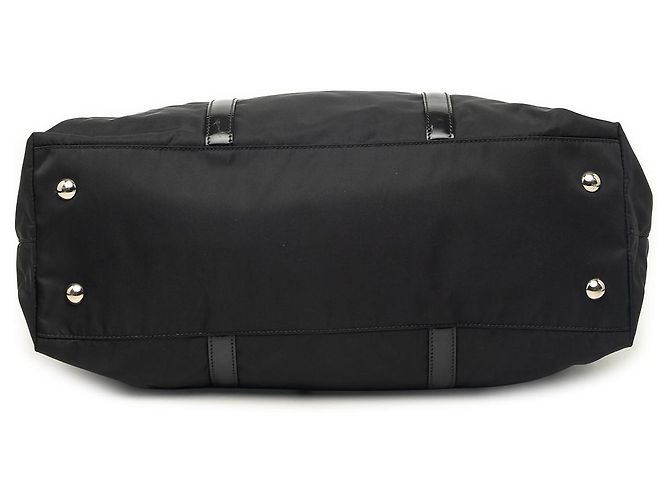 Borsa tote convertibile Prada Tessuto nera Nero - vista 3