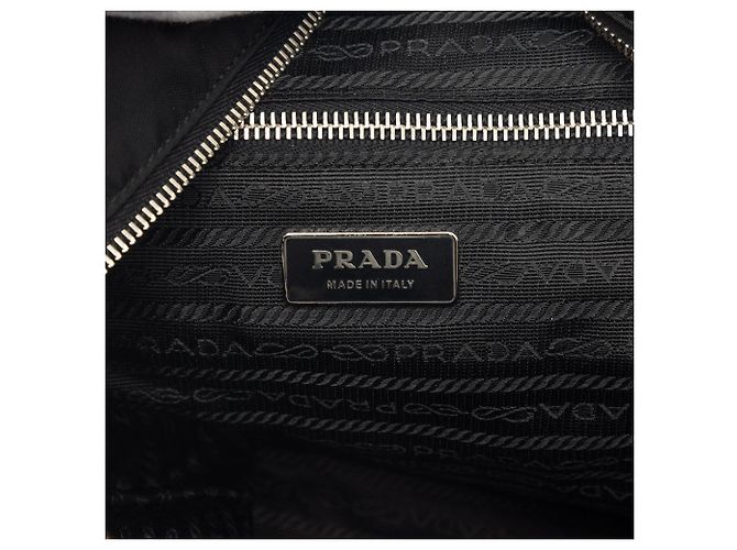 Borsa tote convertibile Prada Tessuto nera Nero - vista 5