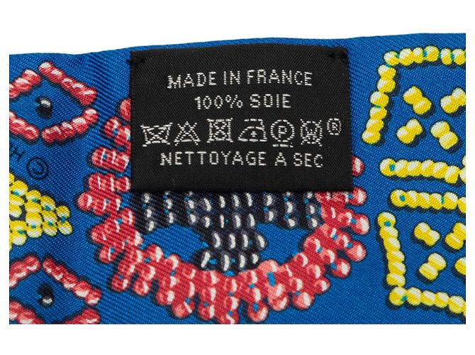 Foulard Twilly Hermès Kelly En Perles Blu - vista 3