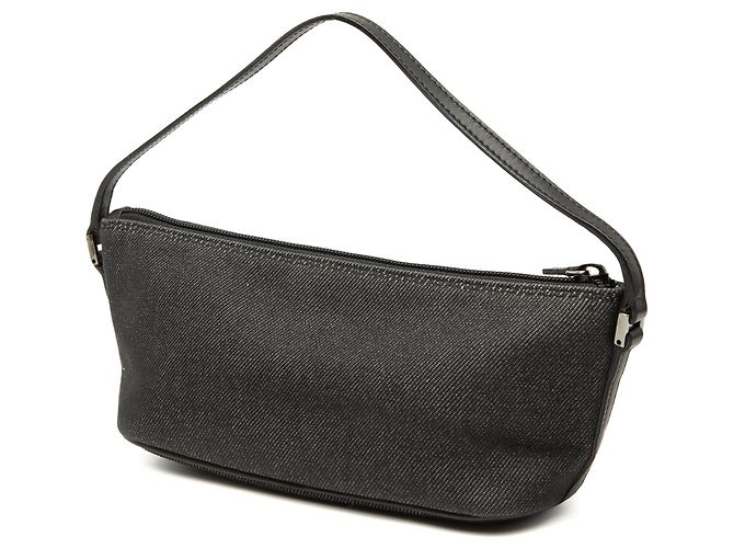 Borsa a tracolla Boat in denim nero Gucci - vista 2