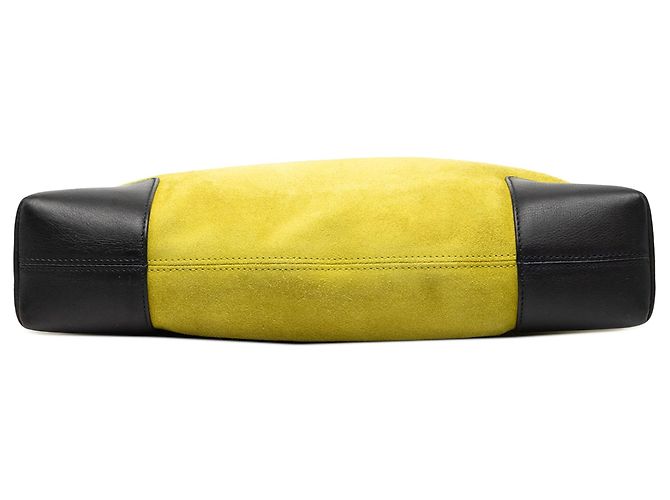 Borsa a tracolla Anagram LOEWE in camoscio giallo - vista 3