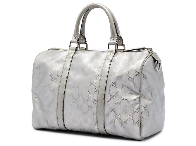 Borsa Boston Gucci Joy Medium Stampa GG Argentata Argento - vista 2