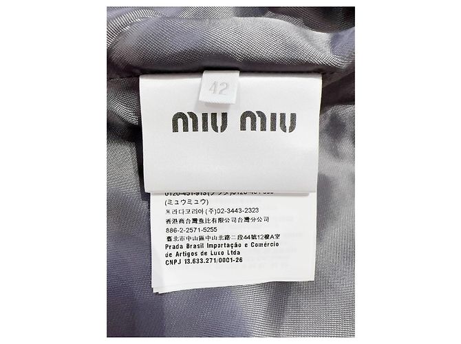 Abrigo de piel gris Miu Miu Multicolor - vista 4