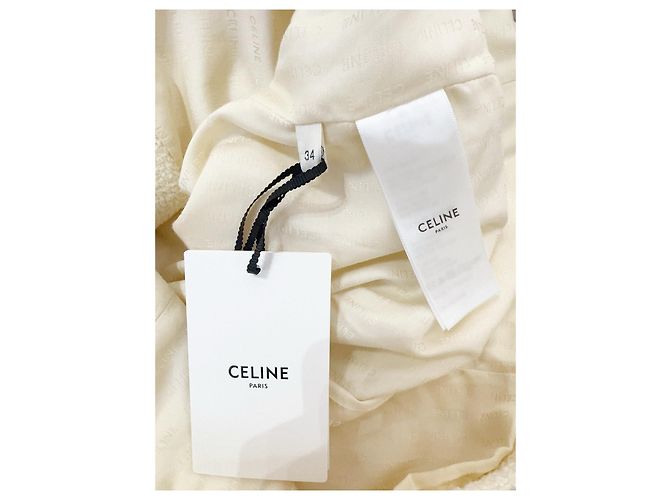 Céline Jacke aus Wolle Ecru mit Goldknöpfen Größe 34 Mehrfarben - Ansicht 5