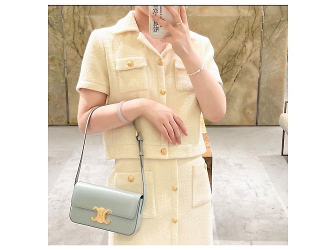 Céline Jacke aus Wolle Ecru mit Goldknöpfen Größe 34 Mehrfarben - Ansicht 7
