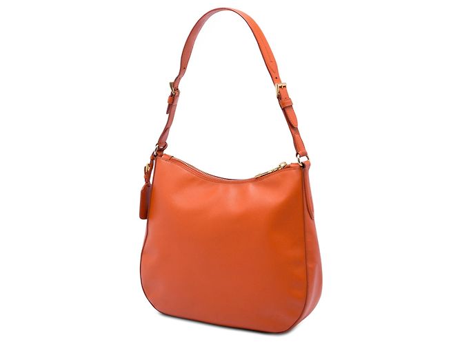 Borsa a tracolla Prada Saffiano Lux Arancione - view 2