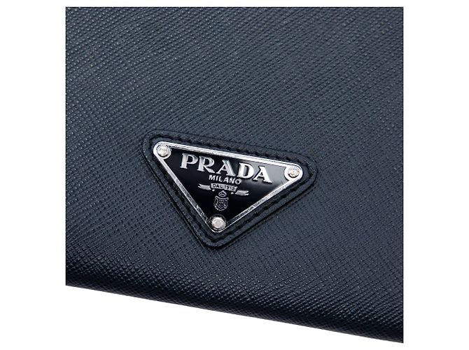 Clutch Prada Saffiano Monkey Robot Blu - vista 5