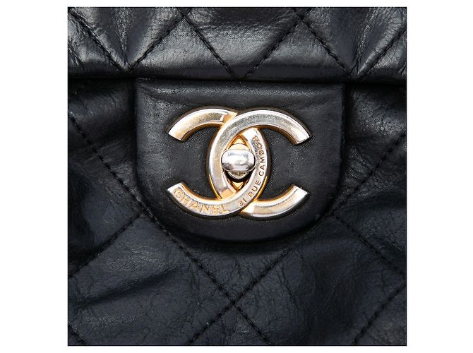 Borsa a tracolla Chanel Large Quilted Iridescent Calfskin Chic Quilt Flap nera Nero - vista 5