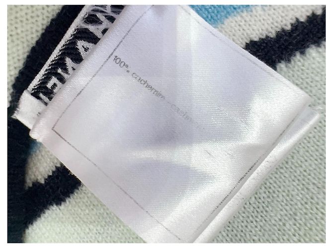 Chanel Ärmelloses Strickkleid Shift mit CC Logo Baumwolle Mehrfarben - Ansicht 4