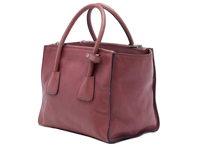 Borsa Satchel Prada Glace Calf a due tasche, Rosa - vista 2
