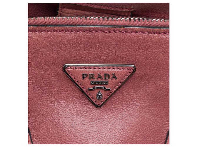 Borsa Satchel Prada Glace Calf a due tasche, Rosa - vista 5