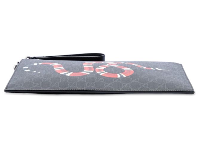 Clutch Gucci GG Supreme Kingsnake Nera Nero - vista 3