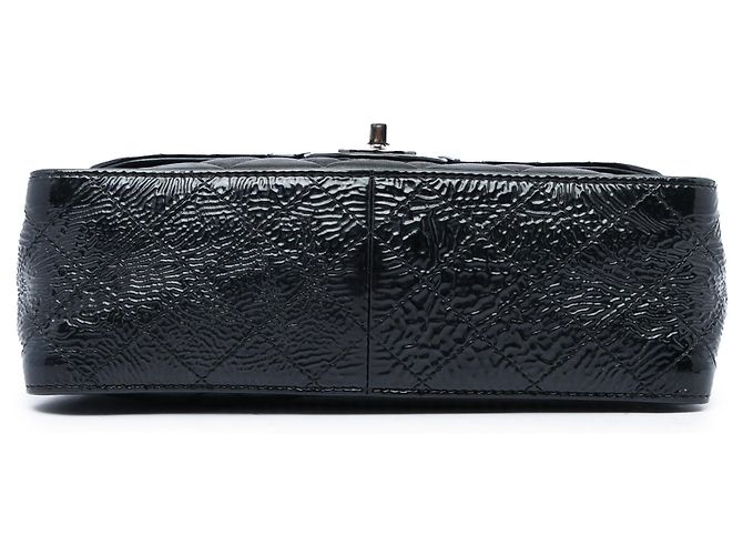 Borsa a tracolla Chanel CC in pelle d'agnello matelassé e vernice nera con catena Bijoux Nero - vista 3
