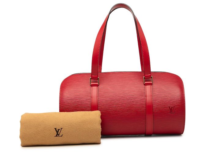 Borsa Louis Vuitton Epi Soufflot rossa Rosso - vista 7