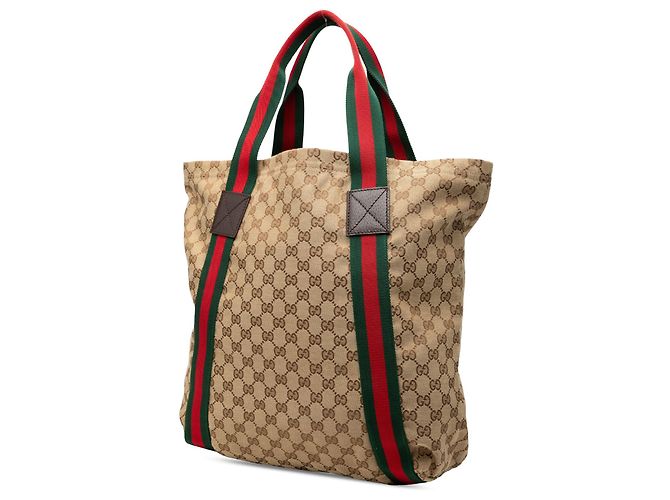 Tote Gucci GG Canvas Web Beige - vista 2