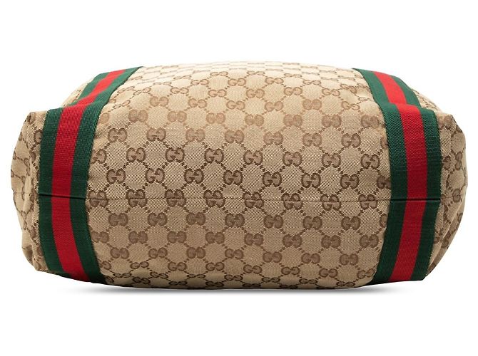 Tote Gucci GG Canvas Web Beige - vista 3