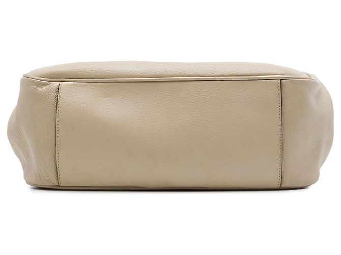 Borsa Prada Goatskin Madras Cerniera Frame Beige - vista 3