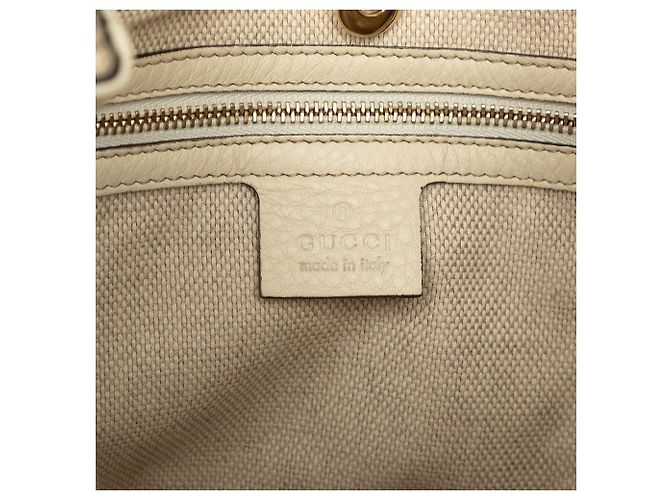Borsa Tote Soho Chain Gucci Medium in pelle di vitello bianca Bianco - vista 5