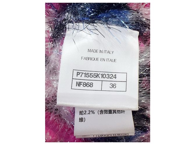 Chanel 21K Strickjacke aus Kaschmir Schneeflocken Muster Mehrfarben - Ansicht 6