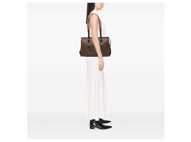 Borsa a tracolla Chelsea Louis Vuitton Damier Ebene Marrone - vista 8