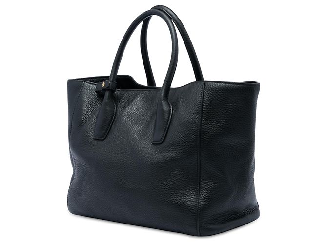 Borsa tote convertibile Prada Vitello Daino nera Nero - vista 2