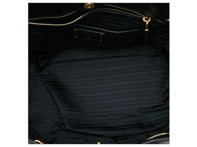 Borsa tote convertibile Prada Vitello Daino nera Nero - vista 4