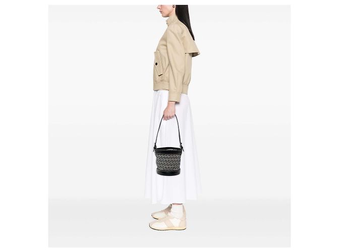 Borsa secchiello Fendi Zucchino Canvas nera Nero - vista 6