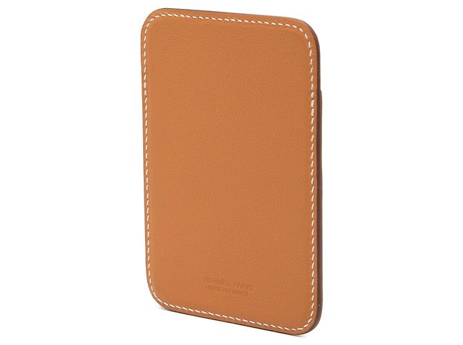 Tarjetero Hermès Bounce MagSafe en piel Swift marrón Castaño - vista 2