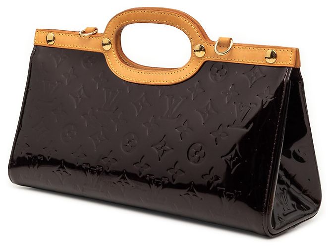 Borsa Satchel Louis Vuitton Monogram Vernis Roxbury Drive Viola Porpora - vista 2
