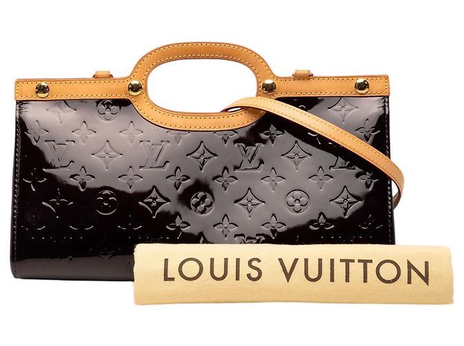 Borsa Satchel Louis Vuitton Monogram Vernis Roxbury Drive Viola Porpora - vista 8