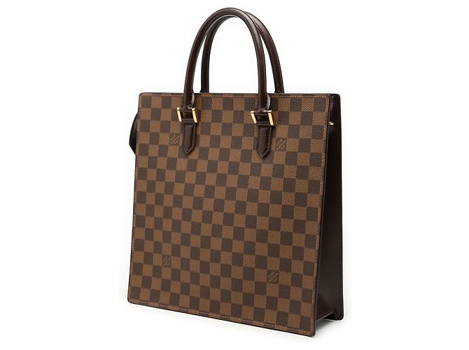 Borsa Tote Louis Vuitton Damier Ebene Venice Sac Plat Marrone - vista 2