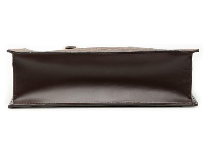 Borsa Tote Louis Vuitton Damier Ebene Venice Sac Plat Marrone - vista 3