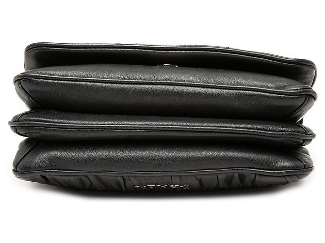 Borsa a tracolla Prada Nappa Gaufre nera Nero - vista 3