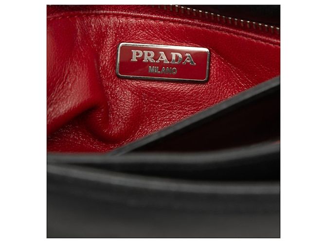 Borsa a tracolla Prada Nappa Gaufre nera Nero - vista 5