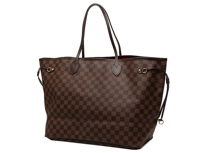 Borsa Tote Louis Vuitton Damier Ebene Neverfull GM Marrone - vista 2