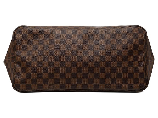 Borsa Tote Louis Vuitton Damier Ebene Neverfull GM Marrone - vista 3