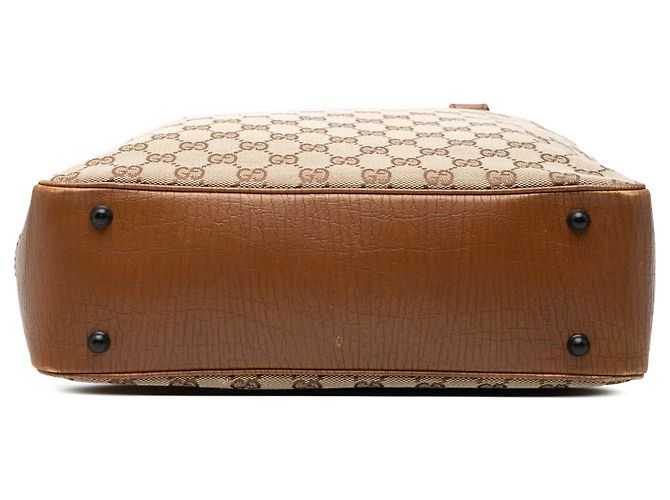 Borsa Tote Gucci GG Canvas Bamboo beige - vista 3